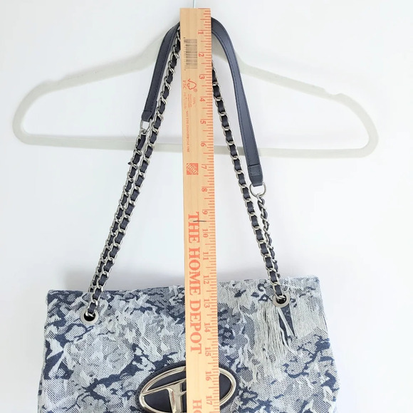 New Denim Canvas Chain Shoulder Flap Large Capacity Bag* - Picture 13 of 16